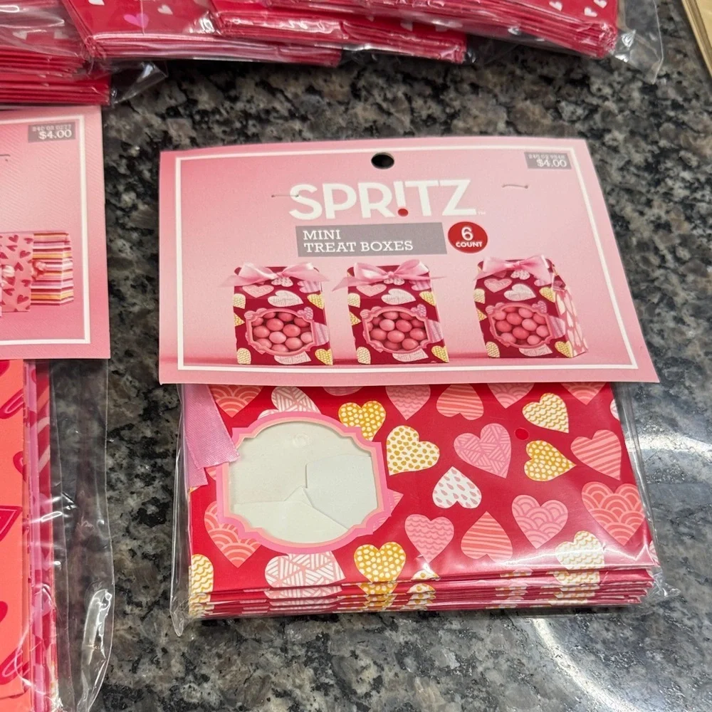 Valentine's Day Party treat gift bag Set - Red and Pink NEW